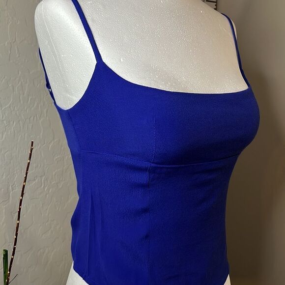 OLIVACEOUS blue top w/ side zipper, adjustable straps & elastic back panel NWT - Picture 5 of 9